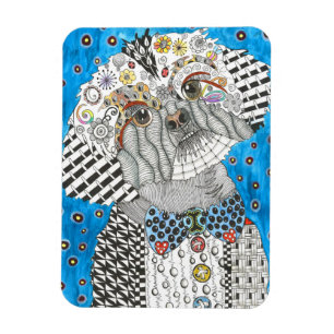 Ímã bonito e colorido 3" de Shih Tzu x4 "