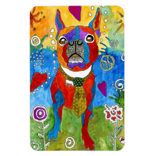 Ímã bonito e colorido 4" de Boston Terrier x6 "