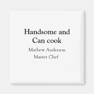 Imã Bonito e pode cozinhar adicionar nome master chef