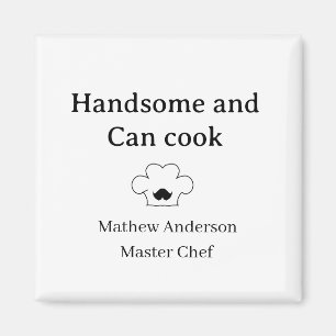 Imã bonito e pode cozinhar mestre chef homem rei da co