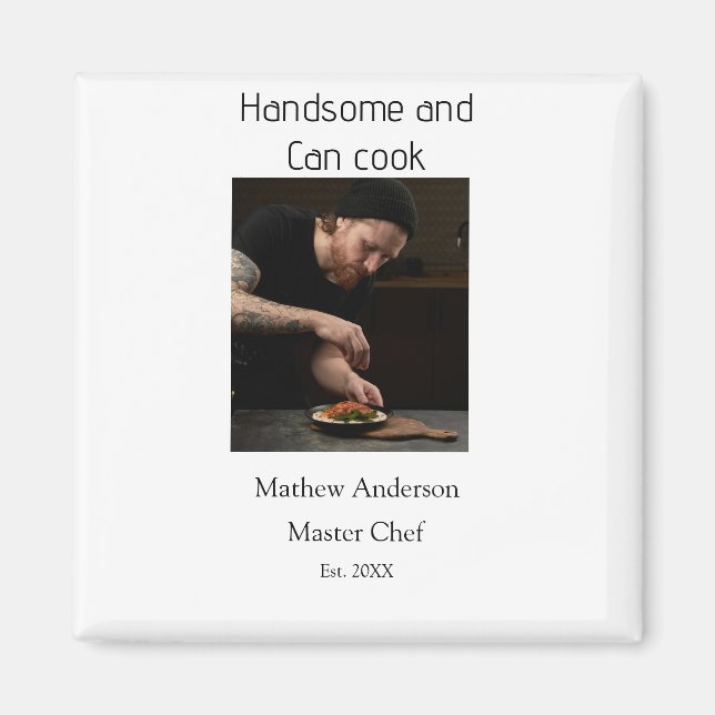 Imã Bonito e sabe cozinhar adicionar nome master chef  (Frente)