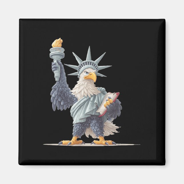 Imã Bonito Estátua Dos Eua Figuram Para Roupas Patriót (Frente)