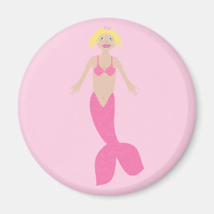 Imã Bonito fantasia rosa Sereia