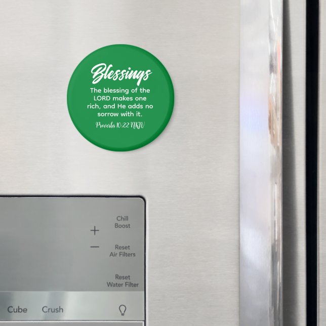 Imã Bonito fé cristã verde abençoa Bíblia Versa (In Situ (Fridge))