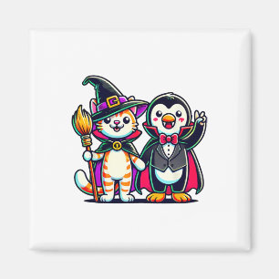 Imã Bonito Halloween Kids Pinguin Vampiro Cat Witn Fun