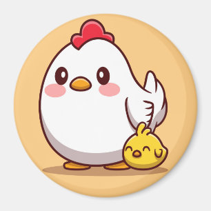 Imã Bonito Hen Com Pintinho