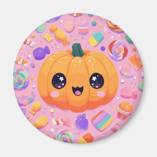 Imã Bonito Jack-o-Lanterna com doce - Magneta