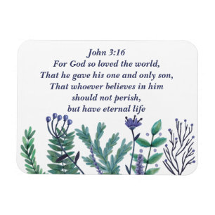 Ímã Bonito John 3:16 para Deus tanto amou o mundo