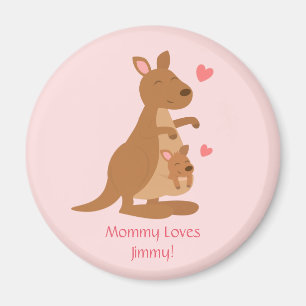 Imã Bonito Kangaroo Baby Joey Kids Personalizados Magn