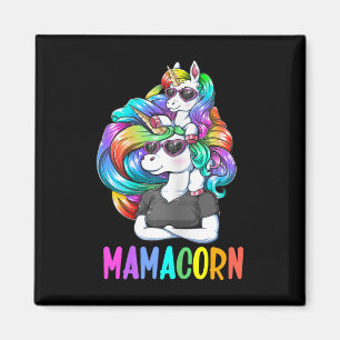 Imã Bonito Mamacorn Divertido Dia de as mães Arco-Íris