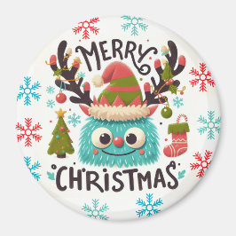 Imã Bonito monstro de Natal fofo