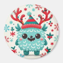 Imã Bonito monstro de Natal fofo