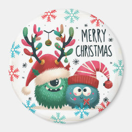 Imã Bonito monstro de Natal fofo