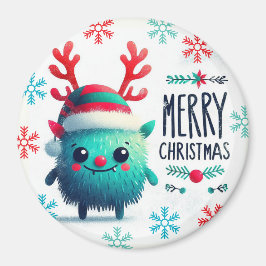 Imã Bonito monstro de Natal fofo