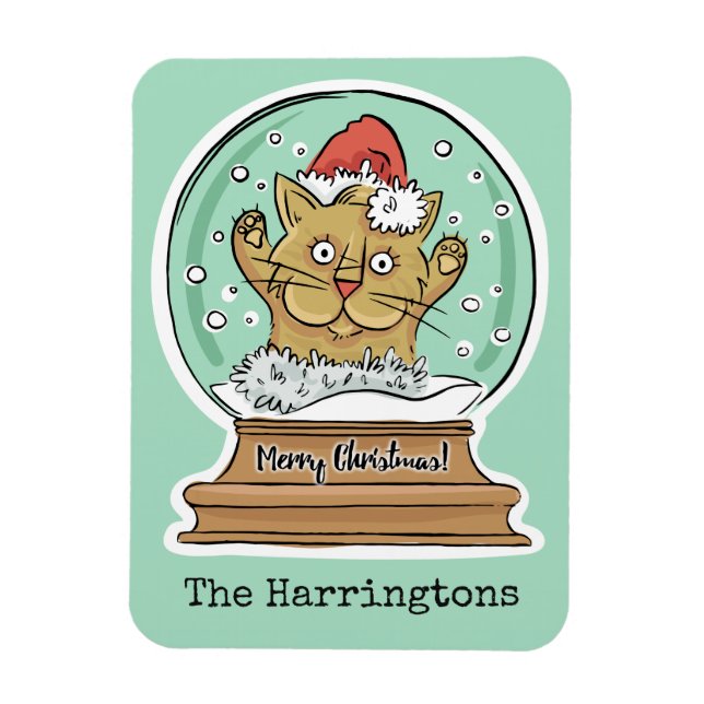 Ímã Bonito Natal Engraçado Gato, imã personalizada (Vertical)