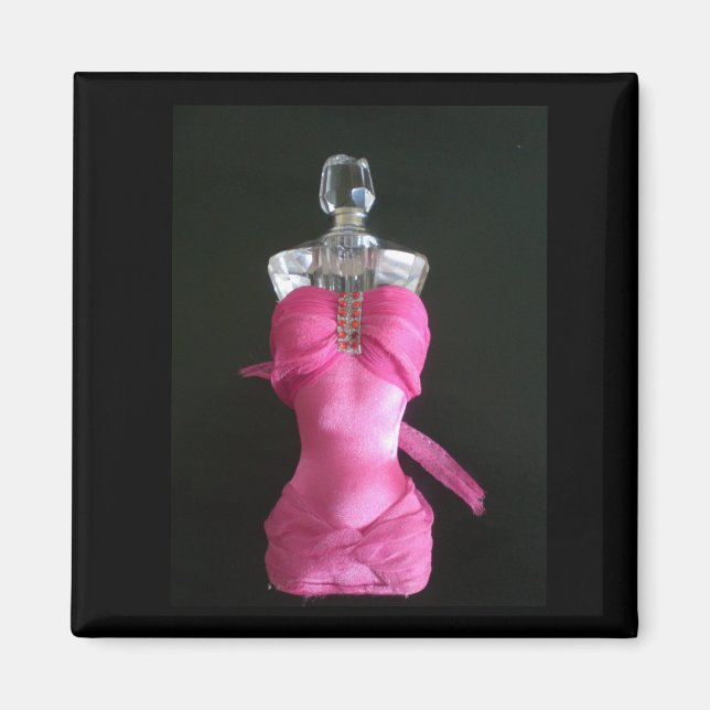 Imã Bonito no frasco de perfume rosa (Frente)