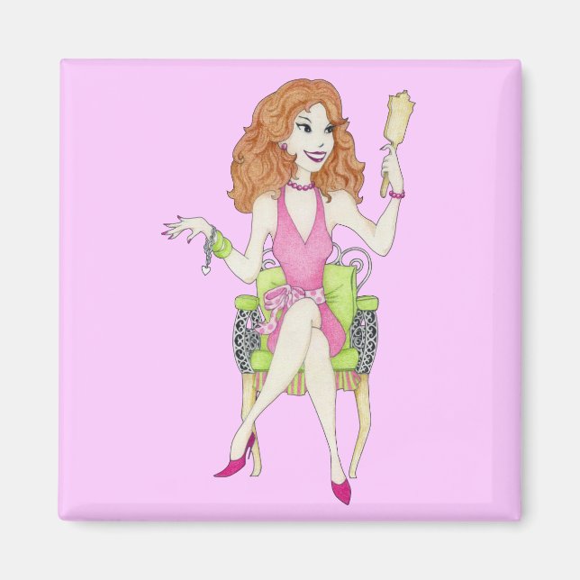 Imã Bonito no ímã rosa (Frente)