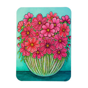 Ímã Bonito no Magnet do Cosmos Rosa por Lisa Lorenz