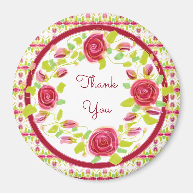 Imã Bonito obrigado florido (Frente)