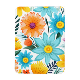 Ímã Bonito Padrão Floral Branco Feminino