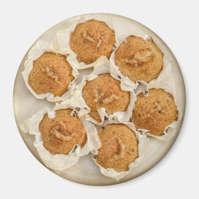 Imã Bonito panela de muffins, íman de cozinha comida (Frente)