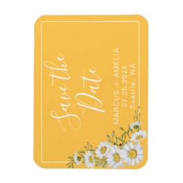 Ímã Bonito Pontos Amarelos e Brancos Salvem a Data