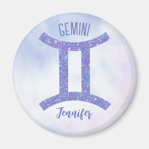 Imã Bonito Símbolo de Astrologia Gemini Roxo Personali