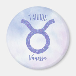 Imã Bonito símbolo de astrologia Taurus, roxo personal