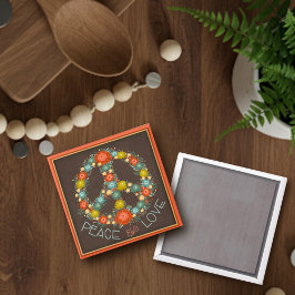 Imã Bonito Sinal Floral de Paz Inspirivência do Amor