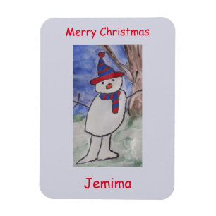 Ímã Bonito Snowman Flexível