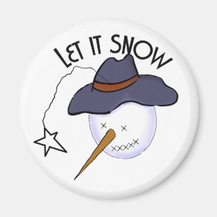 Imã Bonito Snowman Primitivo de Natal