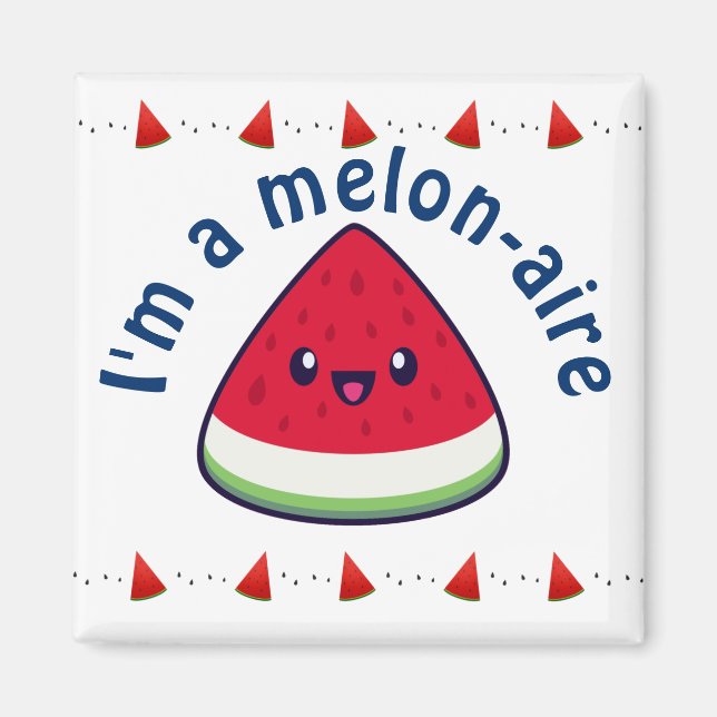 Imã Bonito Sorriso Kawaii Watermelon (Frente)