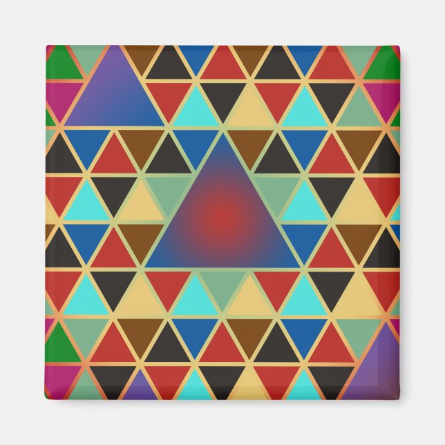 Imã Bonito Triângulo padrão III + suas ideias (Frente)