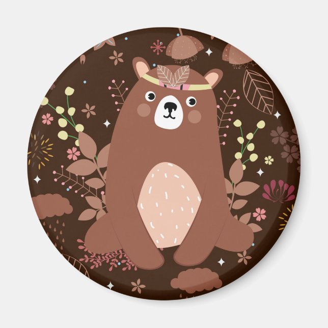 Imã Bonito Urso Cozy (Frente)