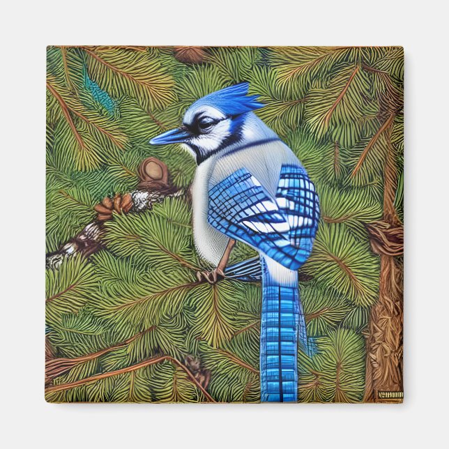 Imã Bonito Wilderness Blue Jay (Frente)