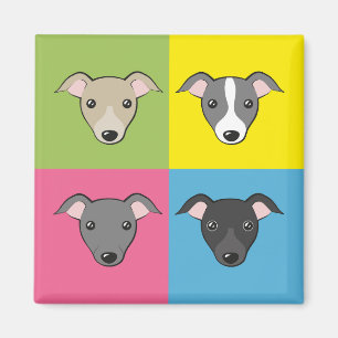 Imã Bons desenhos animados italianos com galgos colori