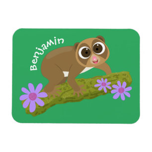 Ímã Bons e felizes loris em desenhos animados