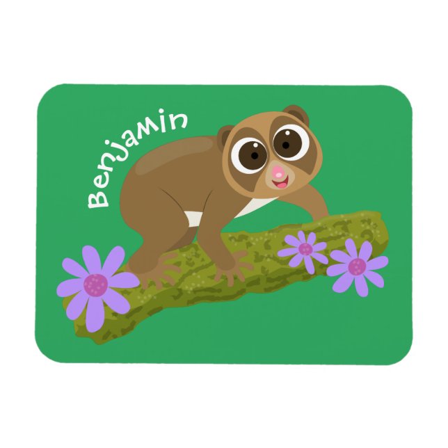 Ímã Bons e felizes loris em desenhos animados (Horizontal)