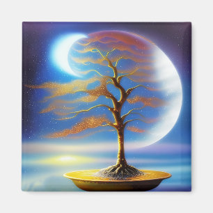 Imã bonsai paisagem lunar