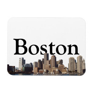 Ímã Bonston, skyline das MÃES com a Boston no céu