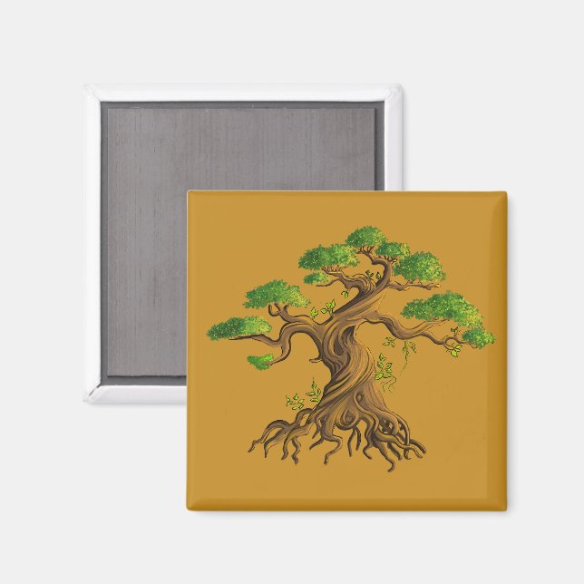 Imã Bonzaï géant en dessin couleurs (Front/Back)