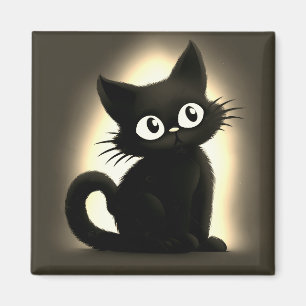 Imã Boo Cute Black Cat Halloween
