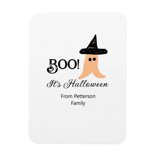 Ímã Boo é Halloween do nome da família, fantasma laran (Vertical)