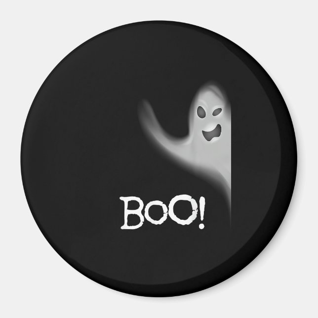Imã Boo Engraçado Escondendo Peekabo Assustador Hallow (Frente)