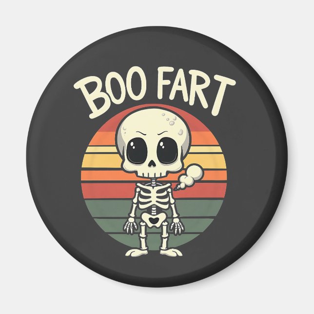 Imã Boo fart Funny Spooky Pastel Ghost Gótico Retro (Frente)