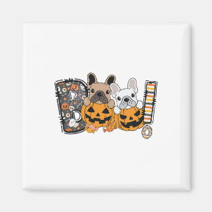 Imã Boo French Bulldog Pumpkin Candy Dog Puppy Hallowe