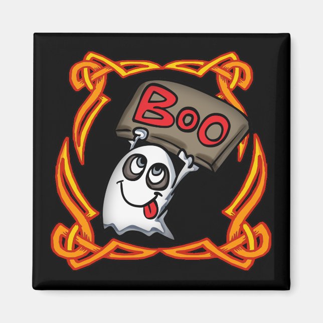 Imã Boo Ghost Round Magnet (Frente)