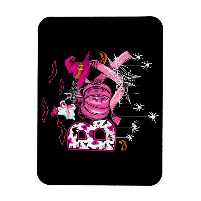 Ímã Boo Halloween Bompkin Pink Ribbon Witast Can (Vertical)