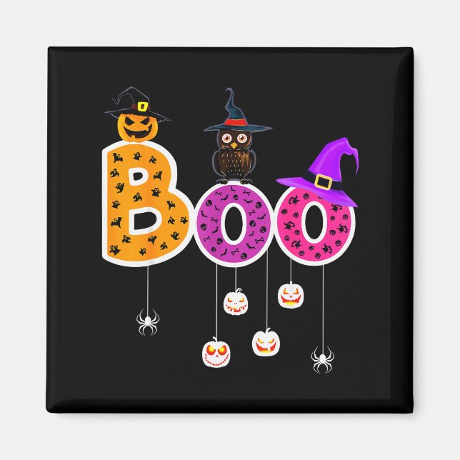 Imã Boo Halloween Costume Sders Ghosts Pumkin &amp; Wi (Frente)