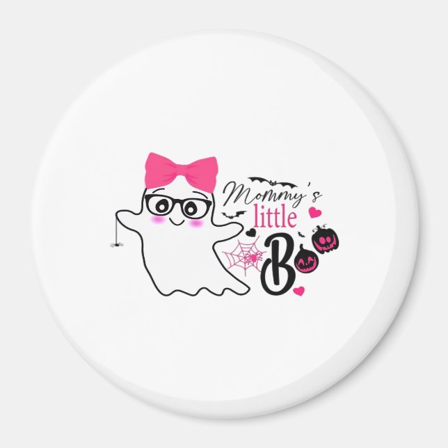 Imã Boo Halloween de mamãe (Frente)